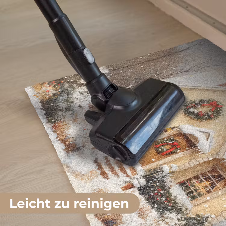 Kerst - Huis - Winter - Sneeuw Deurmat klein -reinigen_DE