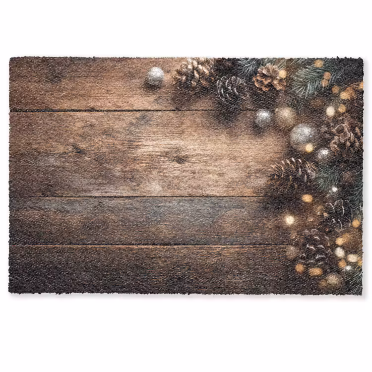 Kersthoekdecoratie - Dennenappels - Lichtjes Deurmat klein -zkaufland3d