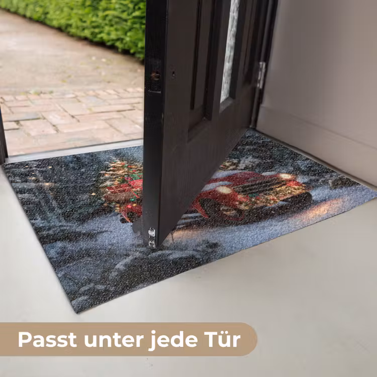Kersttruck - Sneeuwbos - Rood Deurmat klein -USP_DE