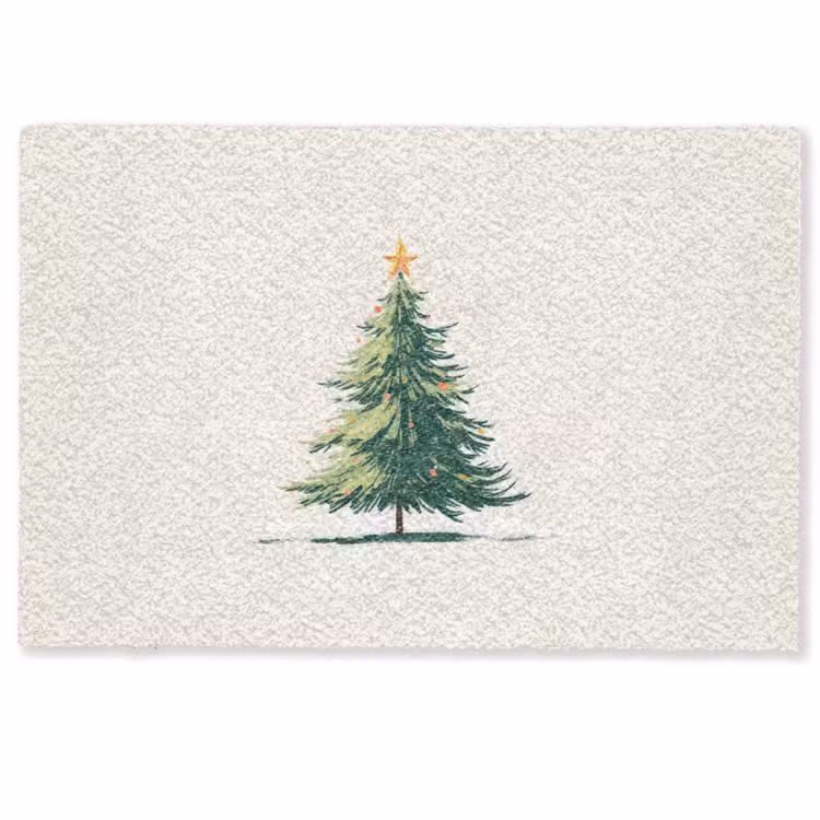 Kerstboom - Illustratie - Ster - Sneeuw Deurmat klein -zkaufland3d