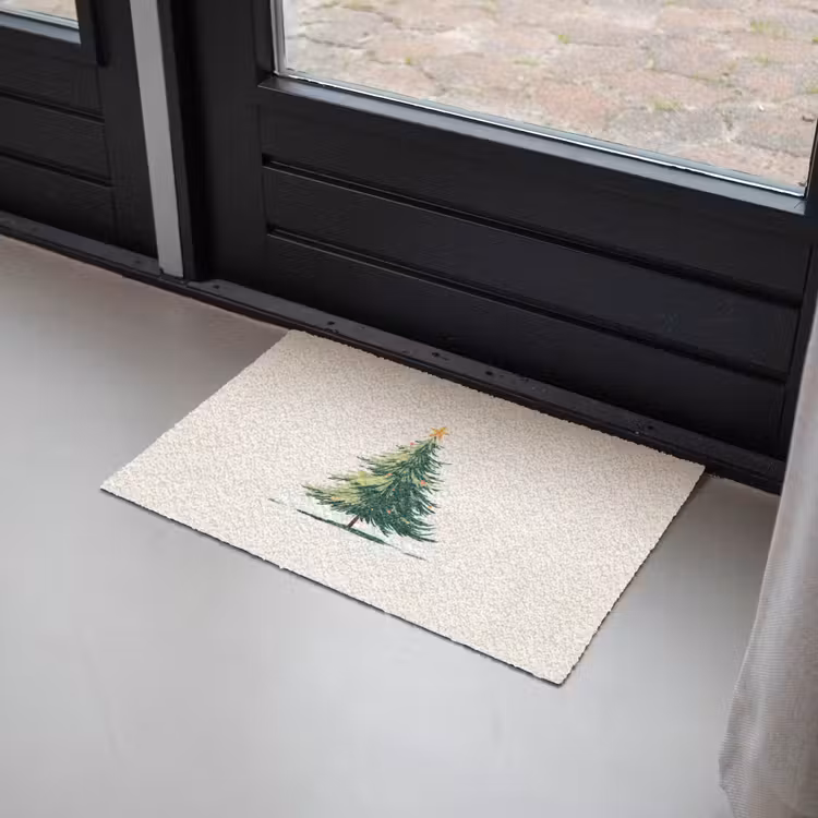 Kerstboom - Illustratie - Ster - Sneeuw Deurmat klein -sfeer2