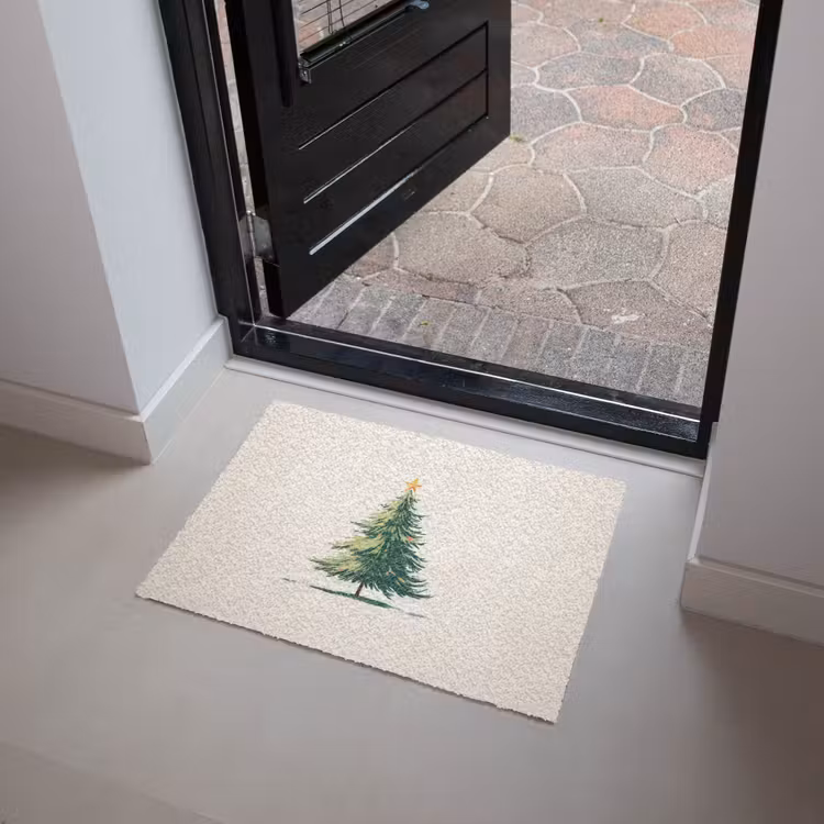 Kerstboom - Illustratie - Ster - Sneeuw Deurmat klein -sfeer5