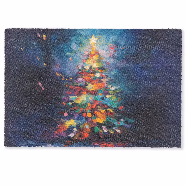 Kerstboom - Kerst - Abstract - Kleurrijk Deurmat klein -zkaufland3d