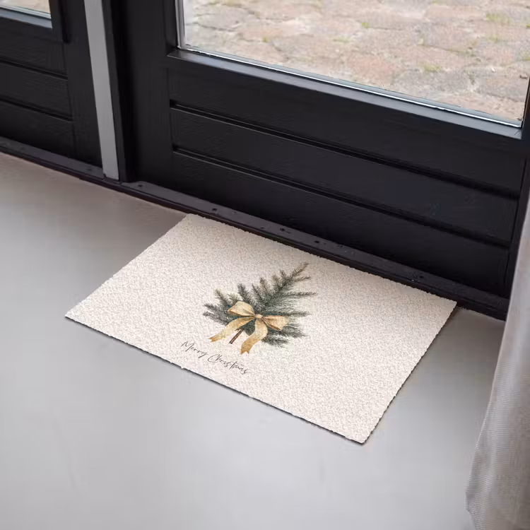 Kerstboom - Kerst - Merry Christmas - Beige Deurmat klein -sfeer2