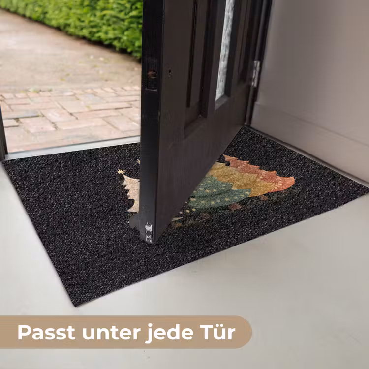 Kerstbomen - Kleurrijk - Lichtjes - Ster Deurmat klein -USP_DE