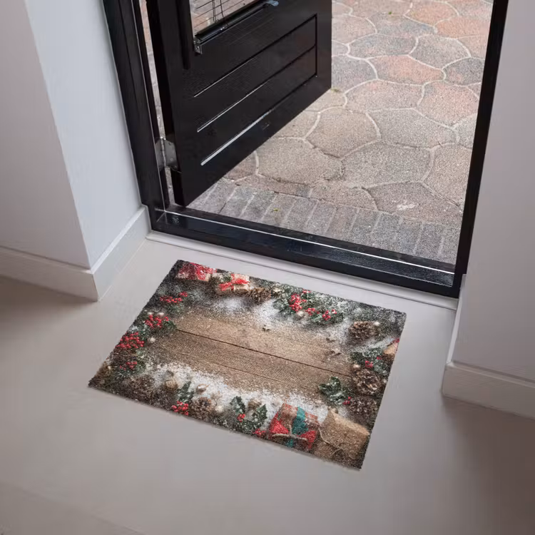Kerstdecoratie - Geschenken - Hout - Veelkleurig Deurmat klein -sfeer5