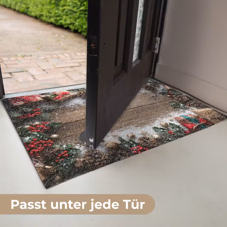 Kerstdecoratie - Geschenken - Hout - Veelkleurig Deurmat klein -USP_DE