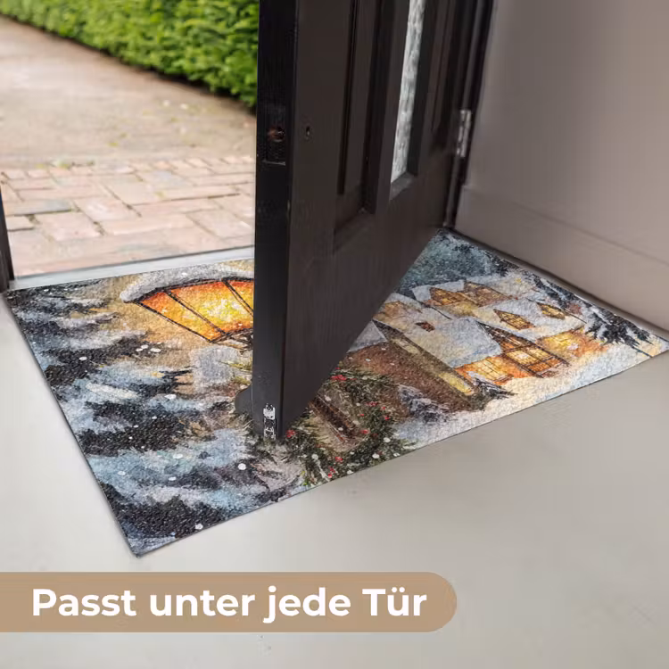 Kerstdorp - Huizen - Sneeuw - Kerst Deurmat klein -USP_DE