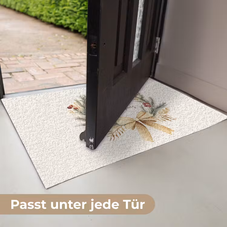 Kerstkrans - Kerst - Goud - Beige Deurmat klein -USP_DE