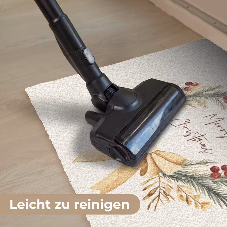 Kerstkrans - Kerst - Goud - Beige Deurmat klein -reinigen_DE