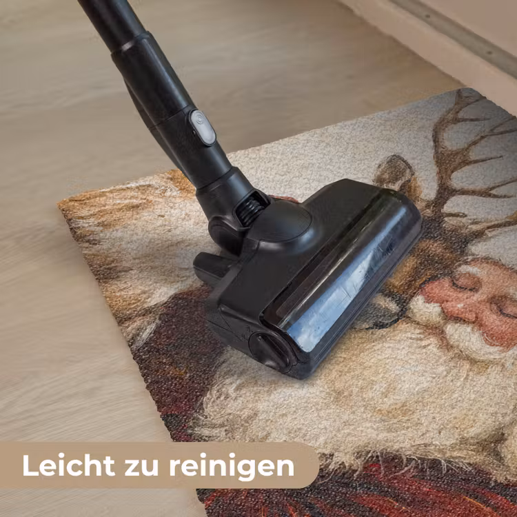 Kerstman - Rendier - Kerst - Christmas Deurmat klein -reinigen_DE