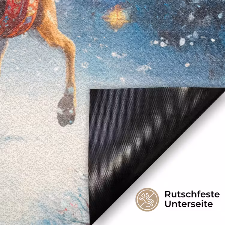 Kerstman - Rendier - Kerst - Sneeuw Deurmat klein -antislip_DE