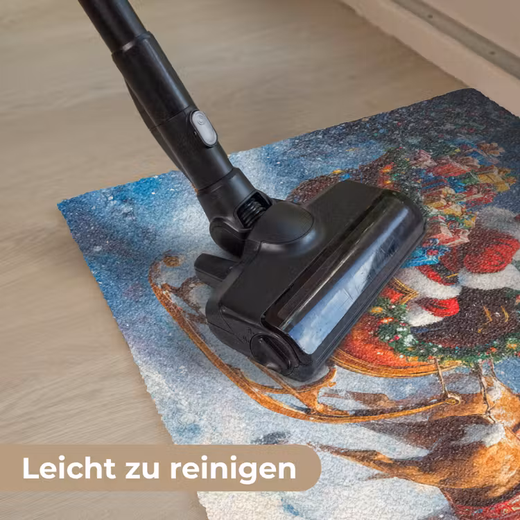 Kerstman - Rendier - Kerst - Sneeuw Deurmat klein -reinigen_DE