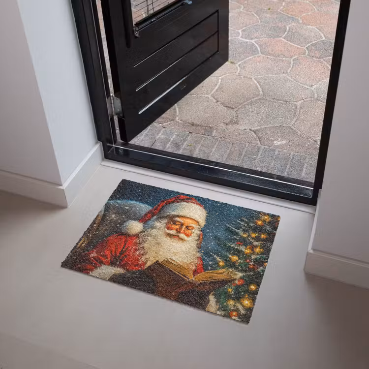 Kerstman - Kerst - Winter - Kerstboom Deurmat klein -sfeer5
