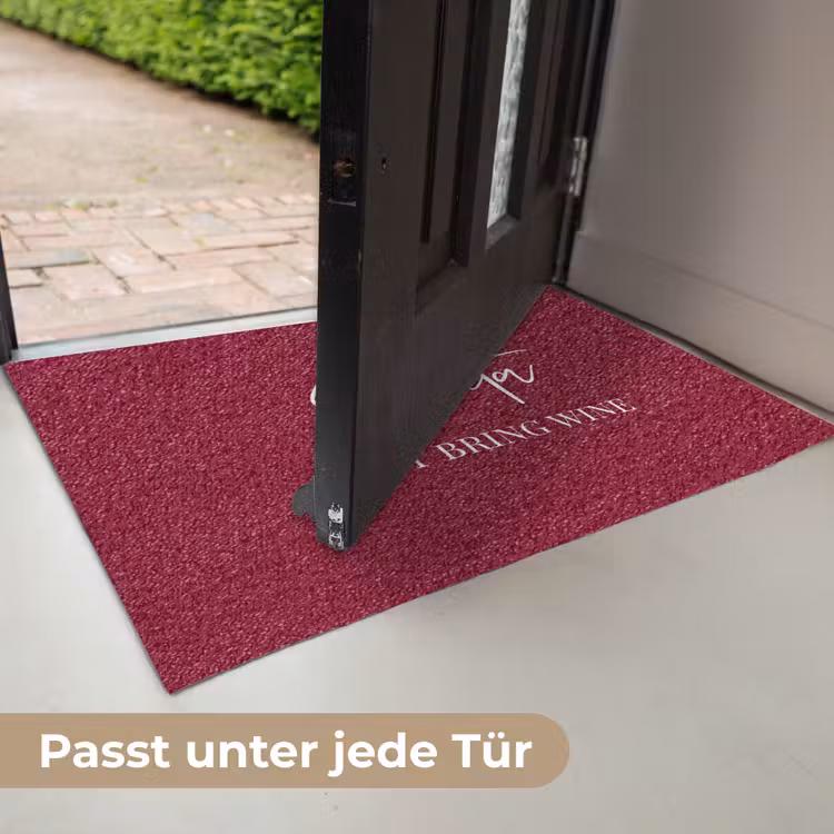 Santa - Wine - Rood - Kerst - Kerstman Deurmat klein -USP_DE