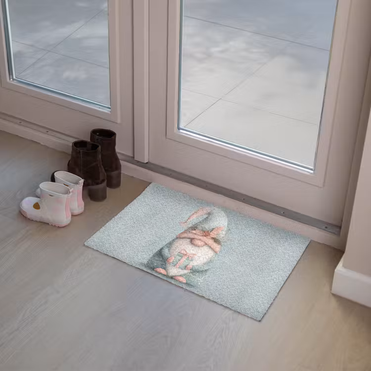 Kerstgnome - Cadeau - Groen Deurmat klein -sfeer3