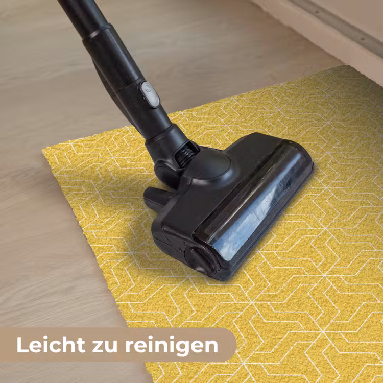 Wit - Geel - Patroon - Geometrisch Deurmat klein 898 -reinigen_DE
