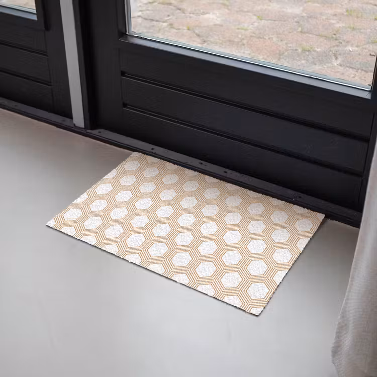 Wit - Patroon - Symmetrisch - Modern Deurmat klein 898 -sfeer2
