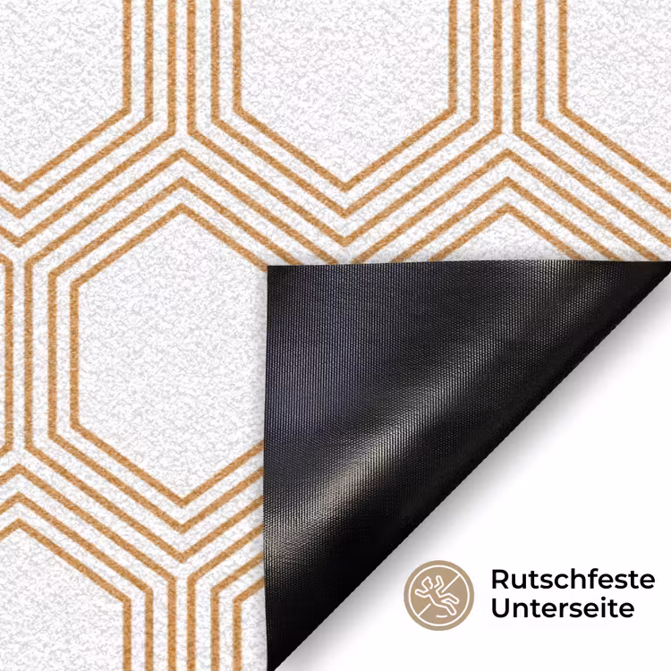 Wit - Patroon - Symmetrisch - Modern Deurmat klein 898 -antislip_DE