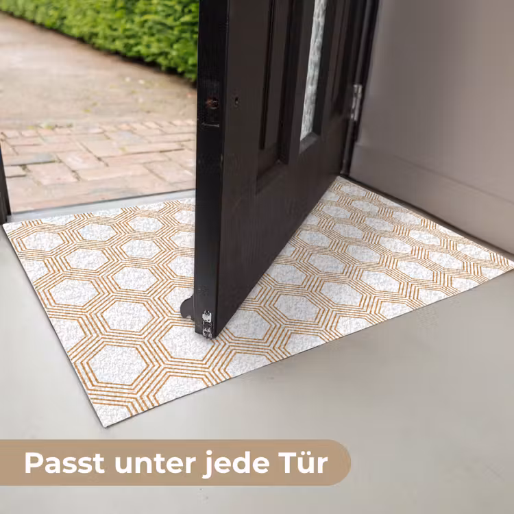 Wit - Patroon - Symmetrisch - Modern Deurmat klein 898 -USP_DE