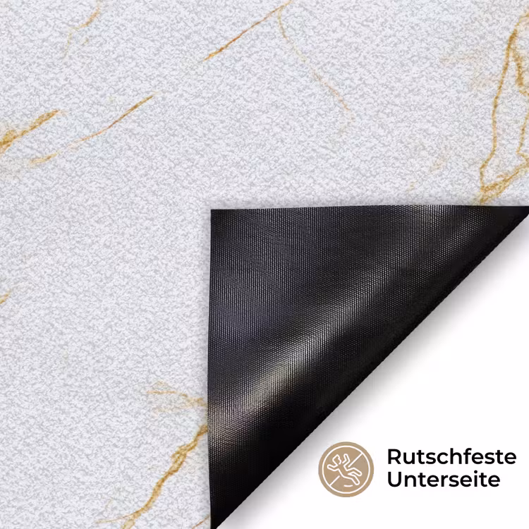 Wit - Marmer - Goud - Luxueus Deurmat klein 898 -antislip_DE