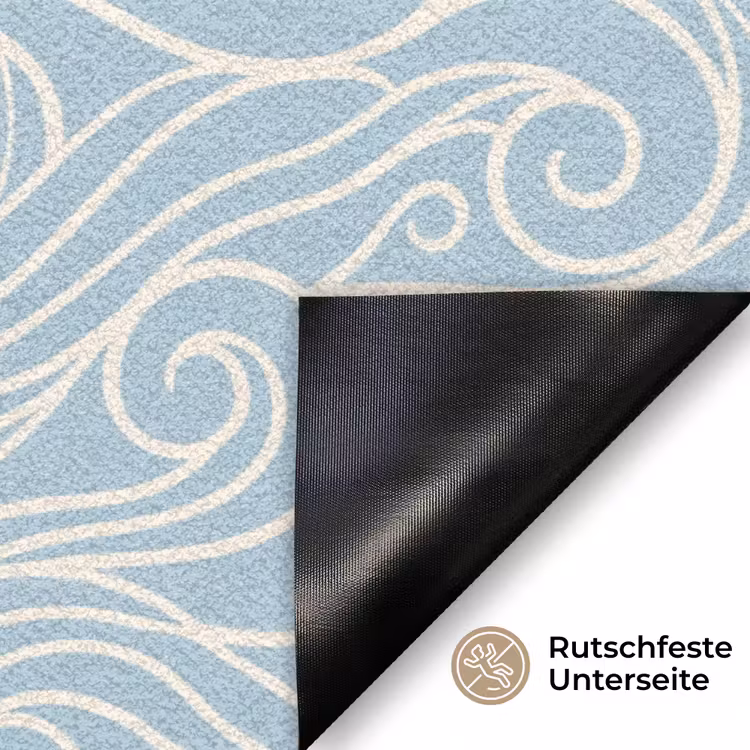 Golf - Abstract - Natuur - Modern - Blauw Deurmat klein -antislip_DE