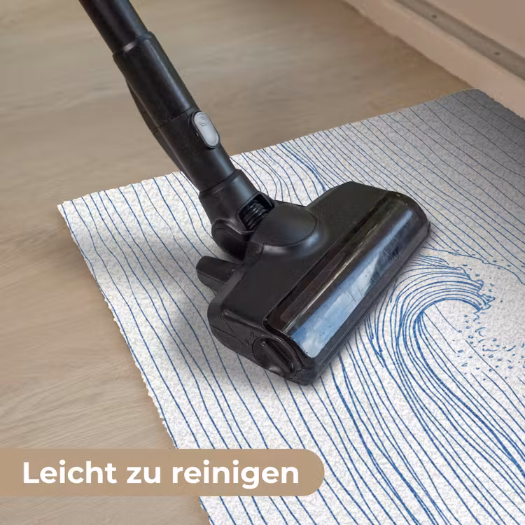 Golf - Brekende - Natuur - Minimalistisch - Blauw Deurmat klein -reinigen_DE