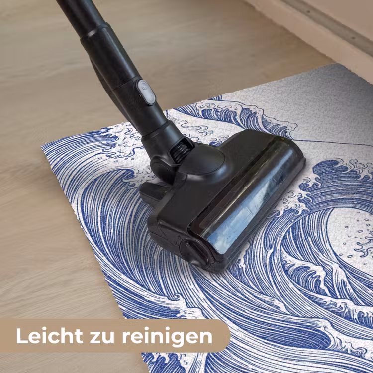 Golf - Japans - Zee - Illustratie - Blauw Deurmat klein -reinigen_DE