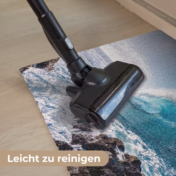 Golf - Oceaan - Brekend - Water - Blauw Deurmat klein -reinigen_DE