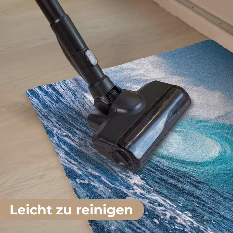 Golf - Oceaan - Water - Dynamisch - Blauw Deurmat klein -reinigen_DE