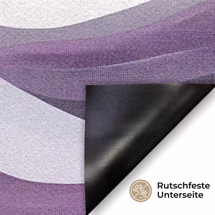 Golven - Heuvels - Abstract - Paars Deurmat klein -antislip_DE