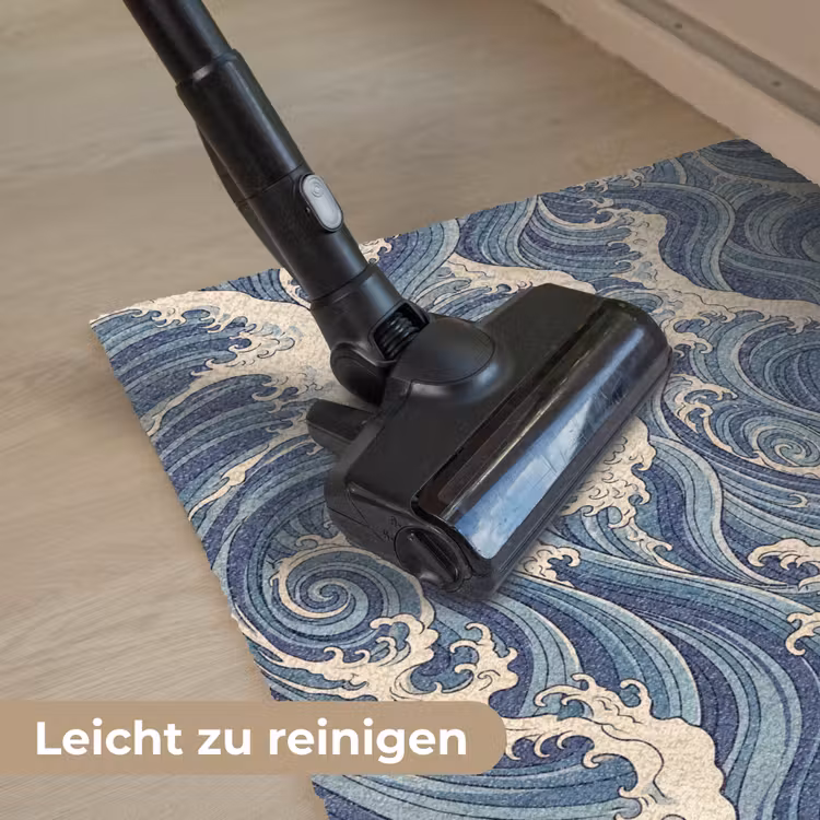 Golven - Zee - Natuur - Abstract - Blauw Deurmat klein -reinigen_DE
