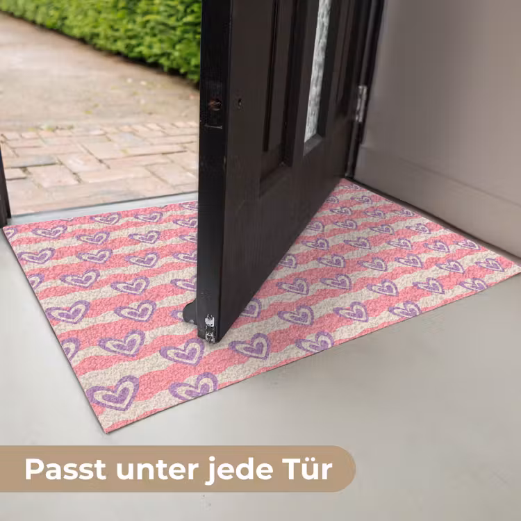 Golven - Patroon - Hartjes - Retro Deurmat klein 898 -USP_DE