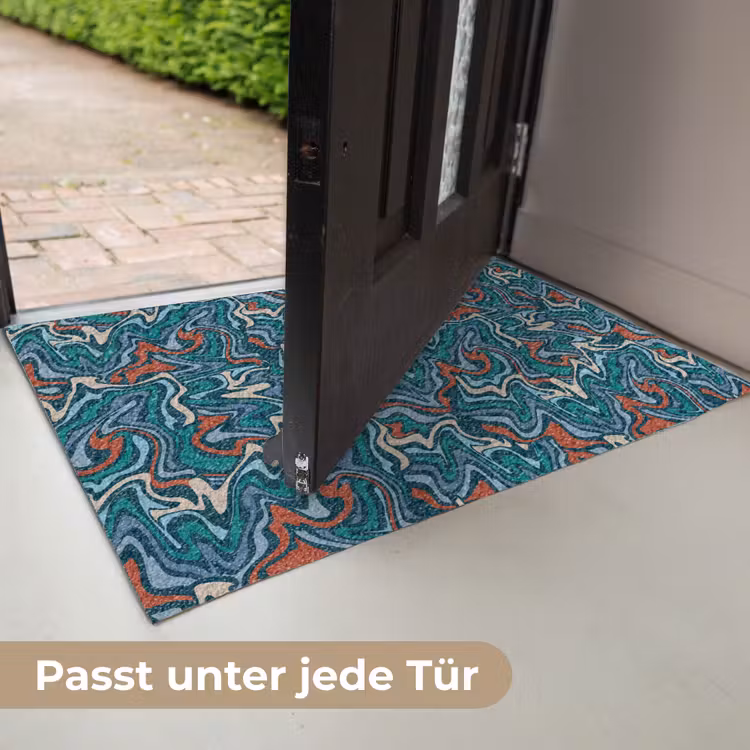 Golven - Retro - Blauw - Patroon Deurmat klein 898 -USP_DE