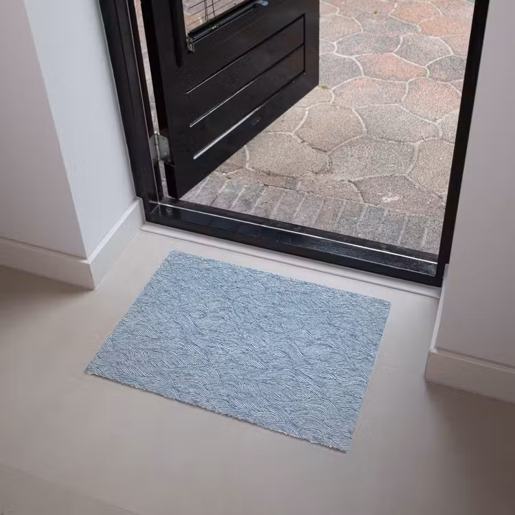 Golven - Ritmisch - Blauw Deurmat klein 898 -sfeer5
