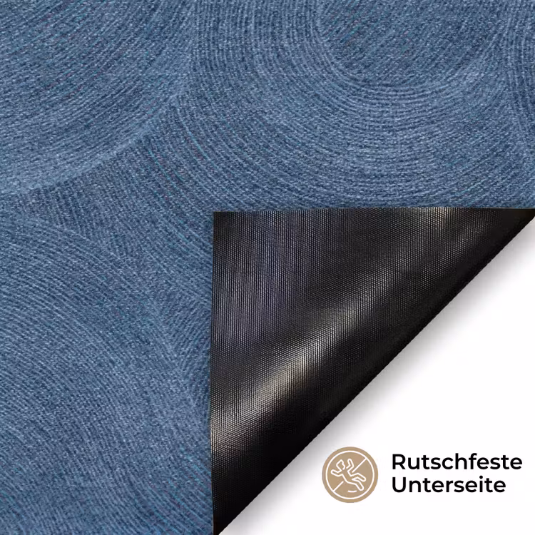 Golven - Textuur - Patroon - Blauw Deurmat klein 898 -antislip_DE