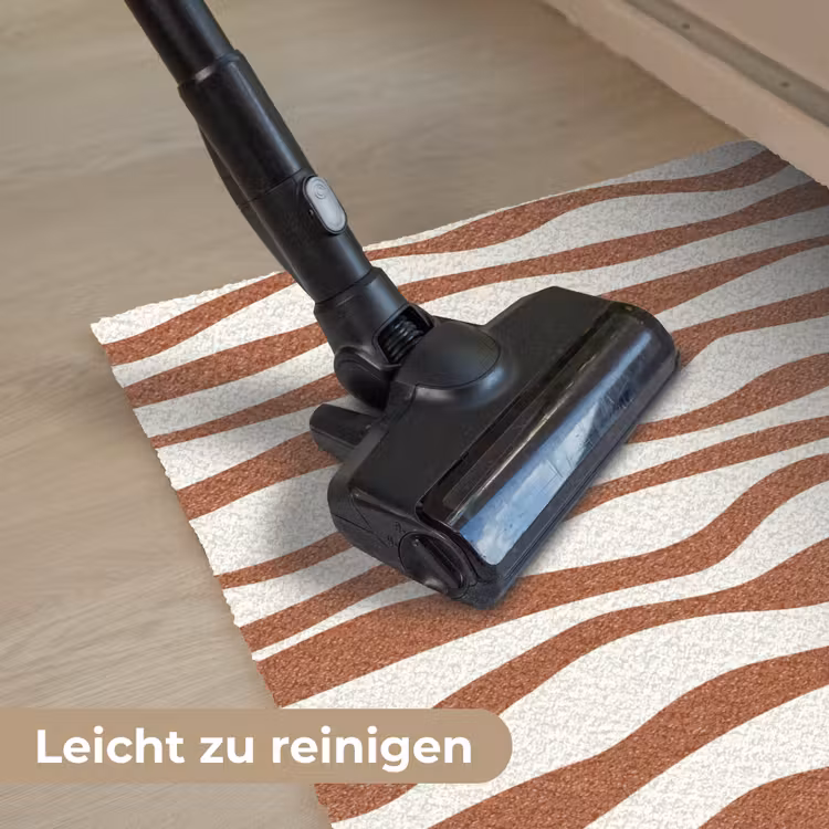 Golvende lijnen - Strepen - Beige - Bruin Deurmat klein -reinigen_DE