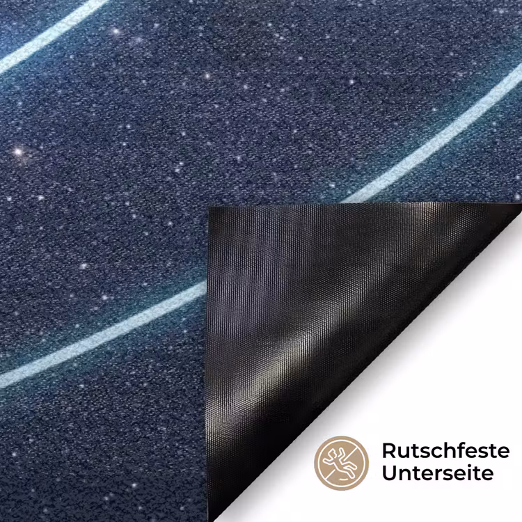 Ruimte - Zonnestelsel - Blauw Deurmat klein -antislip_DE