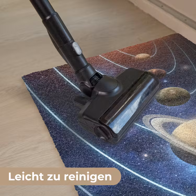 Ruimte - Zonnestelsel - Blauw Deurmat klein -reinigen_DE