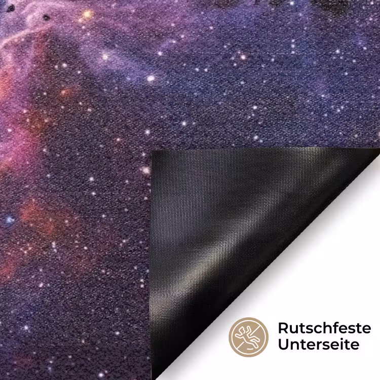 Space - Stars - Abstract - Colorful Deurmat klein -antislip_DE