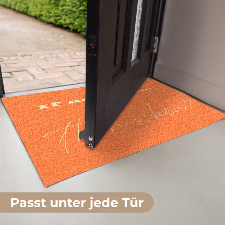 If not now then when - Oranje - Geel - Levendig Deurmat klein -USP_DE