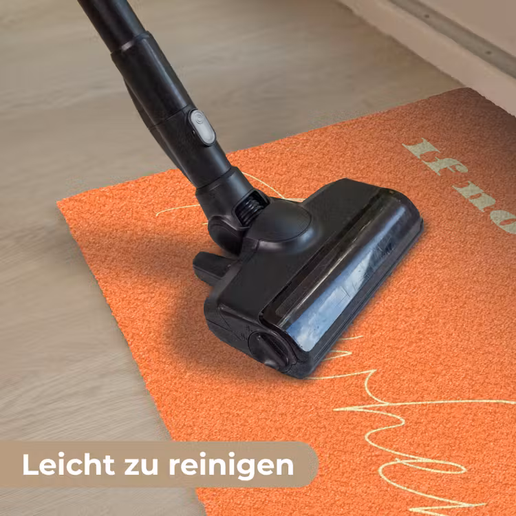 If not now then when - Oranje - Geel - Levendig Deurmat klein -reinigen_DE