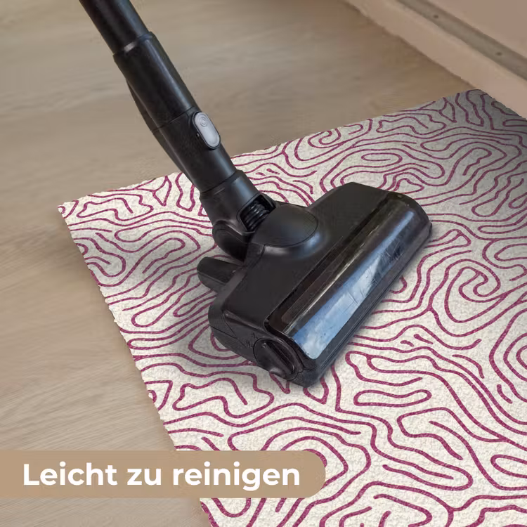 Kronkelende lijn - Magenta - Crème Deurmat klein 898 -reinigen_DE