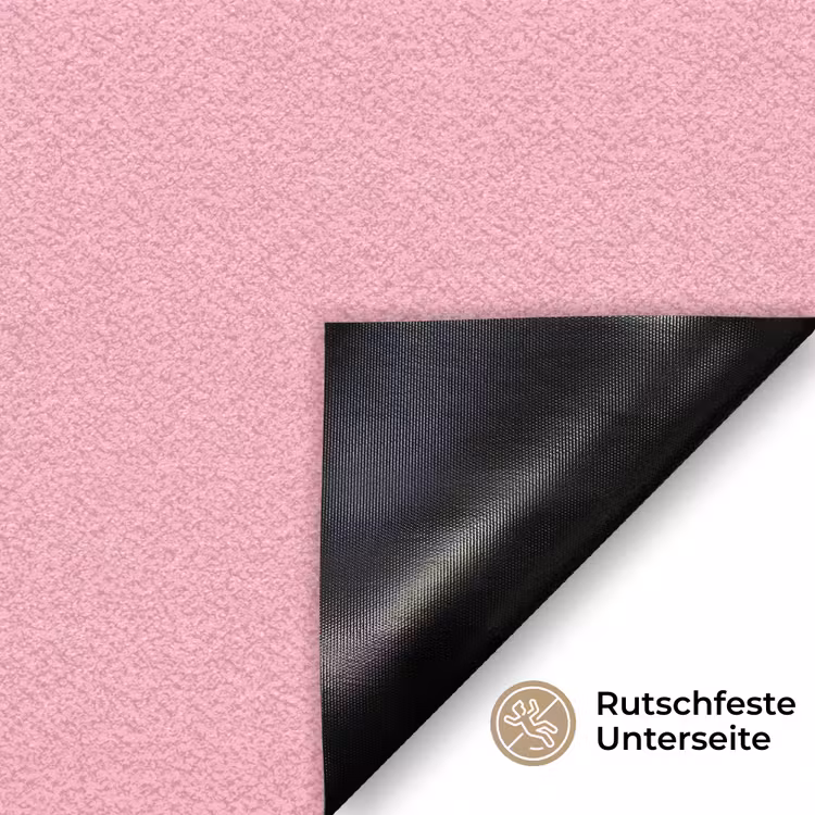 How lucky are we - Klavervier - Roze - Blauw Deurmat klein -antislip_DE