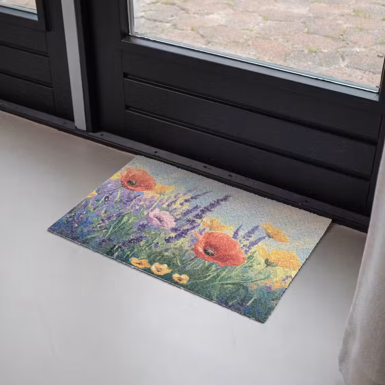 Weide - Bloemen - Kleurrijk Deurmat klein -sfeer2