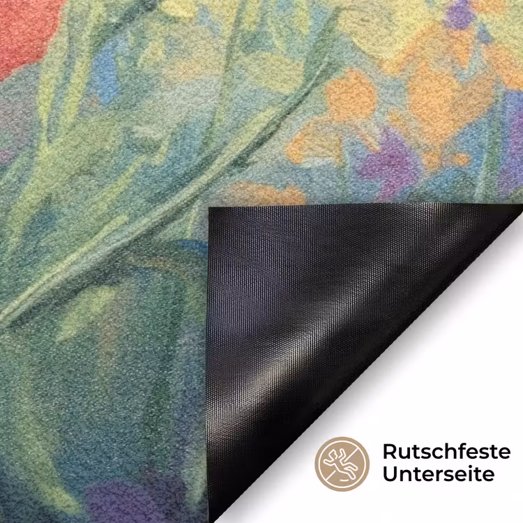 Weide - Bloemen - Kleurrijk Deurmat klein -antislip_DE