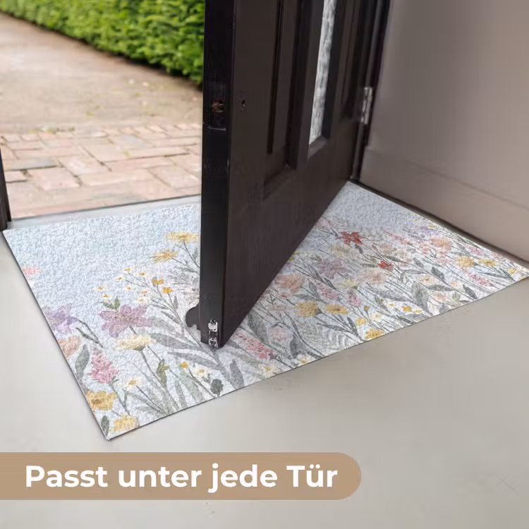 Weidebloemen - Illustratie - Kleurrijk Deurmat klein -USP_DE