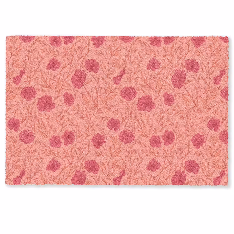 Weidebloemen - Romantisch - Roze Deurmat klein 898 -zkaufland3d