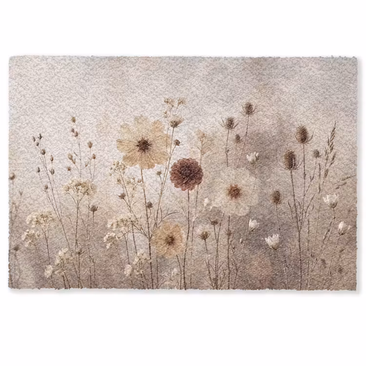 Wilde bloemen - Botanisch - Vintage - Natuur - Rustiek Deurmat klein -zkaufland3d