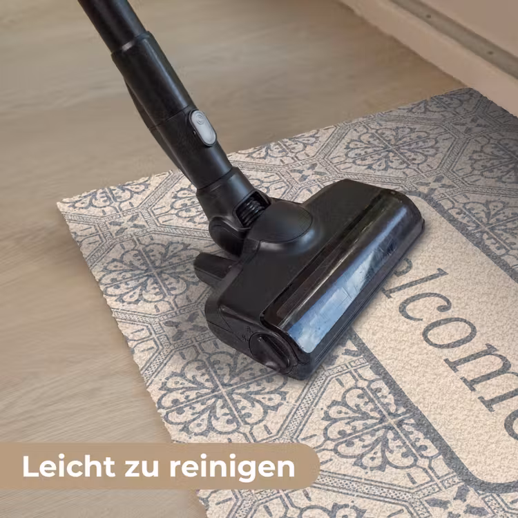 Welkom - Klassiek - Grijs Deurmat klein -reinigen_DE